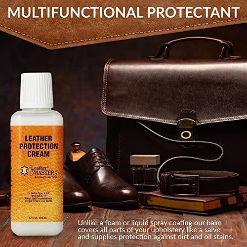 Leather Master Protection Cream 250Ml - Leather Protection Cream For Use Of Leather Furniture, Car Interior, Apparel, Boots, Shoes, Bags, And More. #TOP2