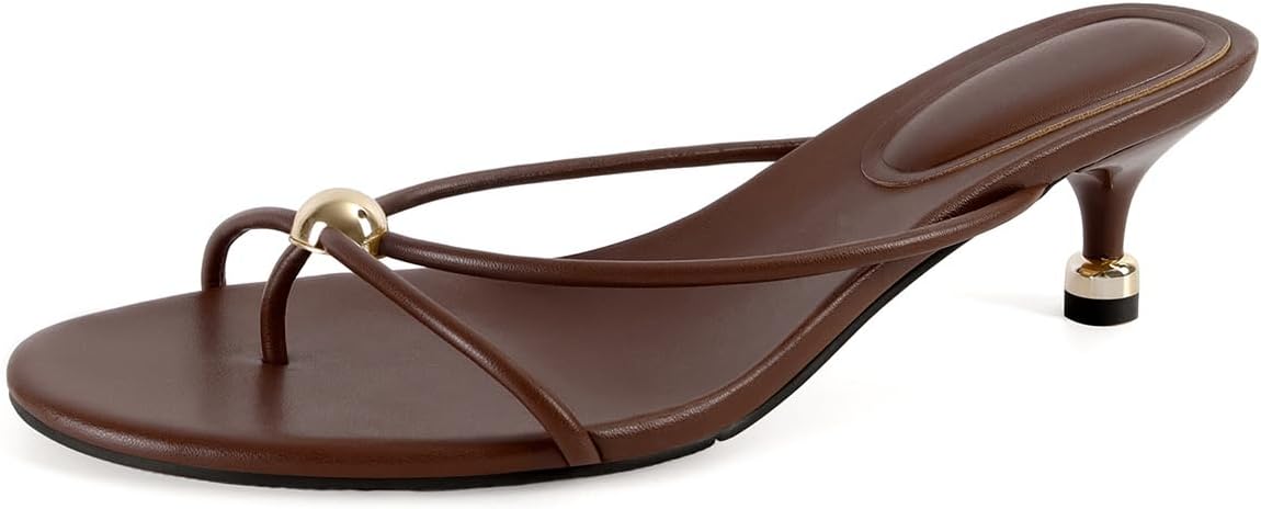 Sandalias de tacón de gatito SOVANYOU para mujer sandalias de tacón chanclas con punta abierta