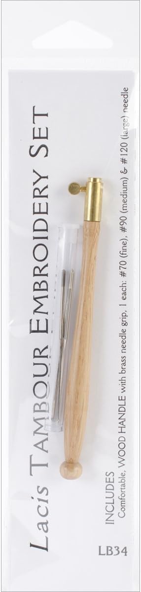 Tambour 3-Needle Set, Wood Handle - A Twisted Picot