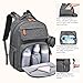 BabbleRoo Diaper Bag Backpack - Travel Large Baby Diaper Bag with Changing pad, Waterproof Baby Bags for Mom & Dad, Unisex Bags with Pacifier Case, Luggage Strap & Stroller Clips - Dark Gray