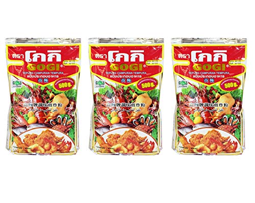 Gogi Tempura Flour Batter Mix 500g (3 Pack, Total of 3.3lbs)