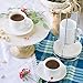 Huji Stack-able Porcelain 4 Ounces Espresso Turkish Coffee Cups and Saucer with Chrome Rack (1)