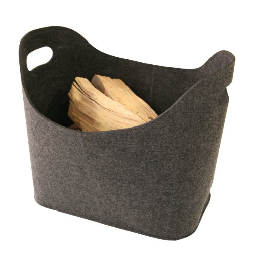 Kamino Flam Multifunctionele Mand, Gevilten Kunststofvezels, Twee Handvaten, 45 x 24 x 40 cm, Antracietgrijs