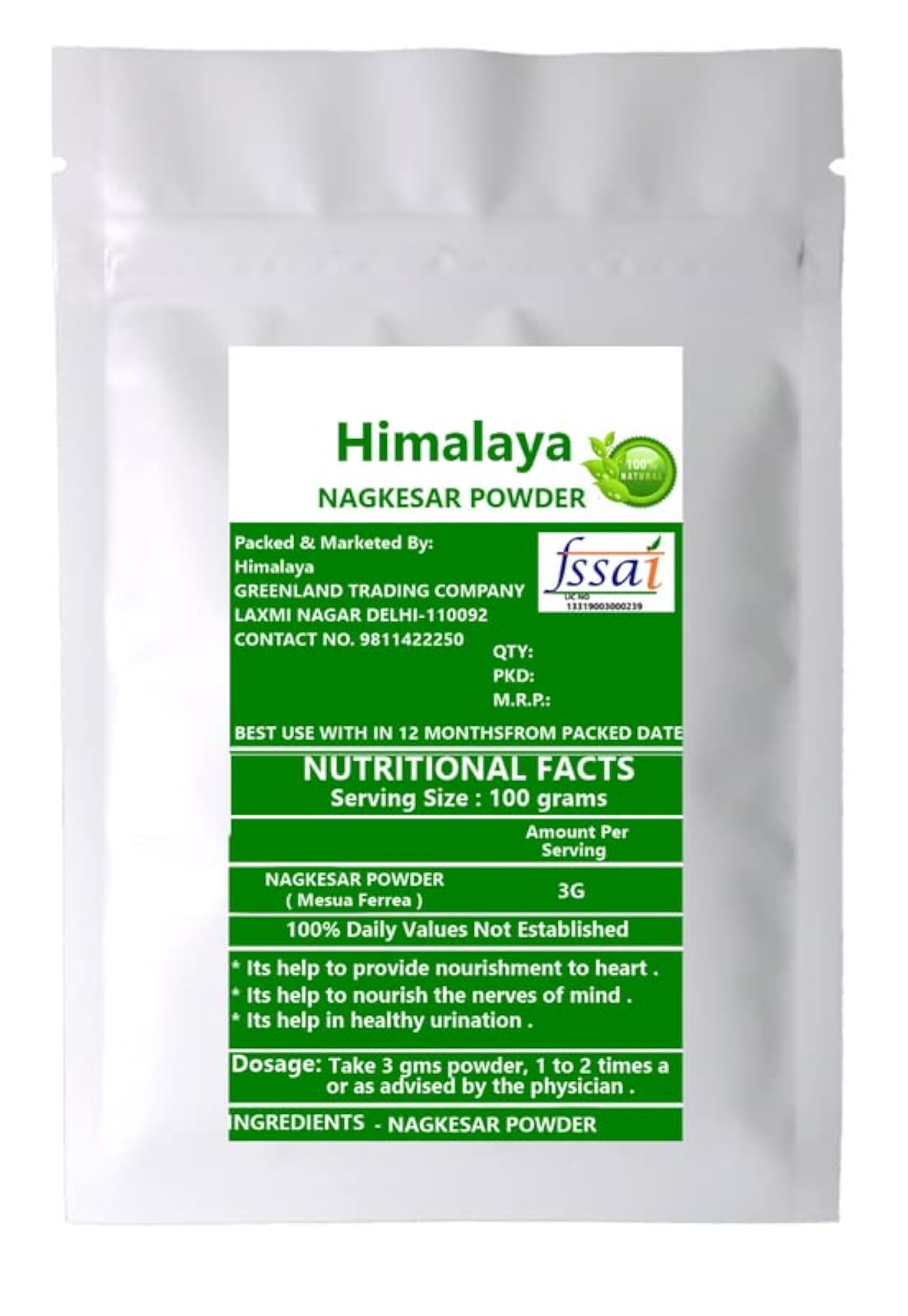 Himalaya Nagkesar Powder, 200 GM