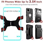Support de téléphone de voiture Mont pare-brise, long bras pince iVoler Pare-brise universel avec double clip forte aspirateur porte-téléphone cellulaire compatible voiture iPhone 11 Pro XS Max X 7 8 6 Plus Galaxy S9 S8 S7 Remarque 9 10