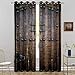 YUAZHOQI Cortinas opacas para decoración de puerta de dormitorio, decoración rústica, casa...