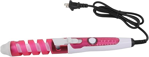 Miniatura 6 de Varita rizadora eléctrica con barril en espiral, herramienta de peinado giratoria, calentamiento rápido y control inteligente de temperatura
