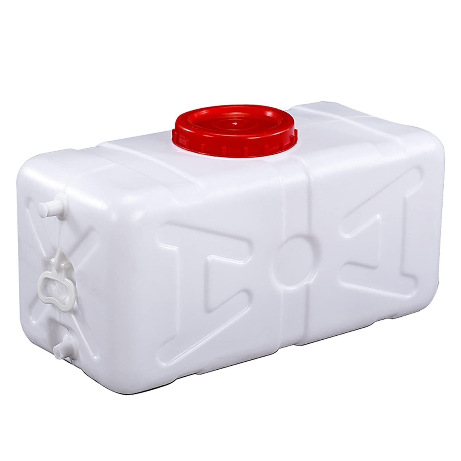 Serbatoio dell'Acqua Addensato 200 Litri,Secchio Plastica Bianca,Torre dell'Acqua Addensata Rettangolare Alimentare con Rubinetto Stoccaggio dell'Acqua Domestica
