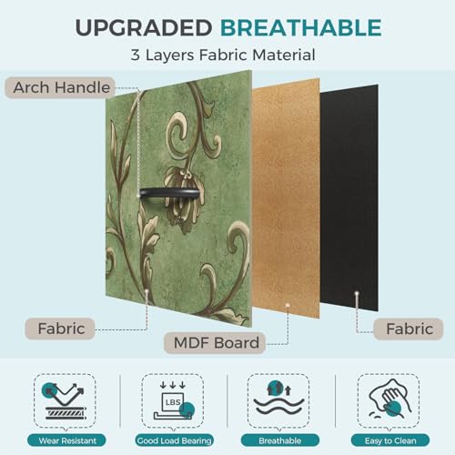 Image of OLIXIS 5 Drawer Dresser for Bedroom, Storage Organizer Unit for Closet | Chest of Drawers for Clothes Storage with Bins, Wide Fabric Bedroom Dresser, Wooden Top, Living Room, Flower