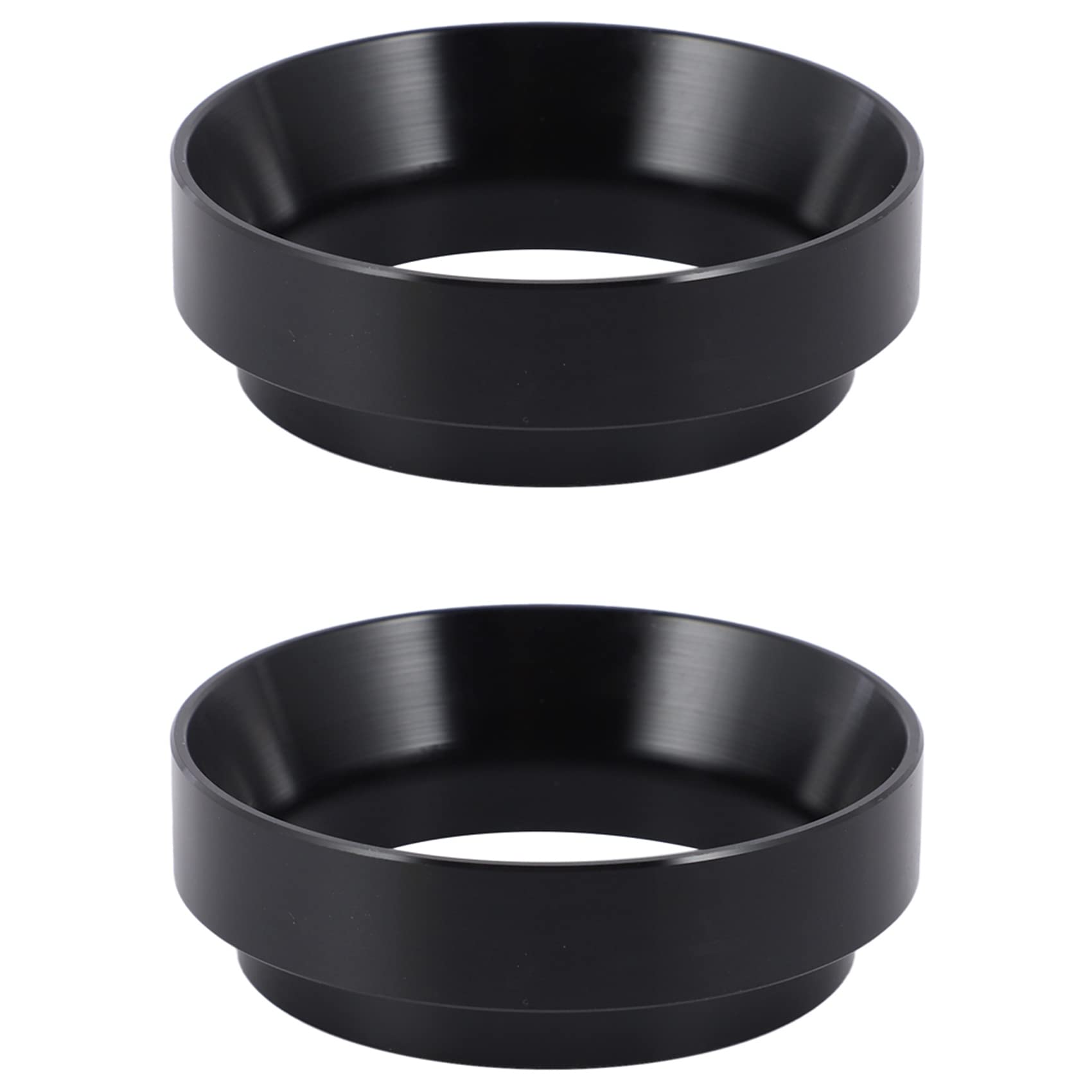 Hndhbfgrt 2pcs 58MM Stainless Steel Intelligent Dosing Ring for Brewing Bowl Coffee Powder Espresso Tool Tamper Funnel