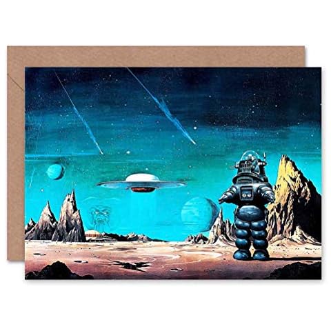 Wee Blue Coo Robby Robot Greeting Card Cover