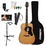 Sawtooth Acoustic Dreadnought Guitar with Case, Tuner, Stand, Strap, Picks & Online Lesson