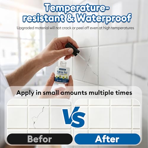 Tub and Tile Paint, Gloss White Porcelain Paint Repair Kit by GLOWPOINT - Used condition - Image 3