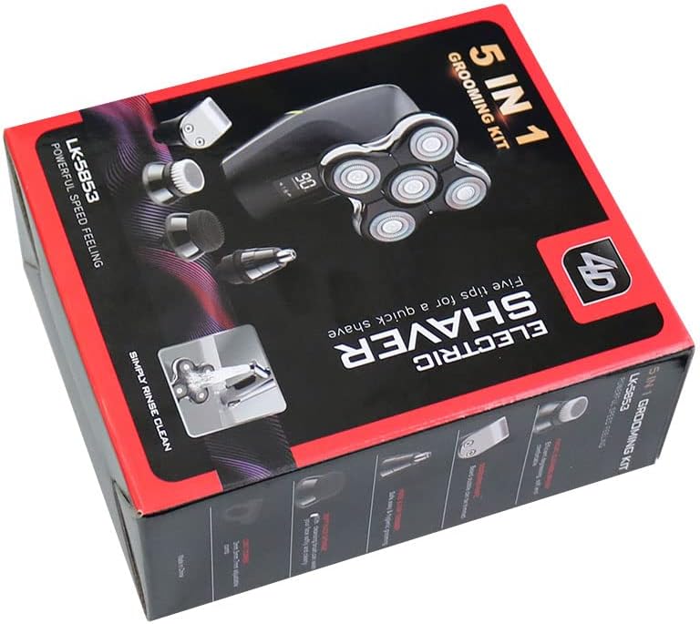 Head Shavers for Bald Men, LCD display 5in1 pro powerful electric shaver hair trimmer beard facial body electric razor for men bald head shaving machine