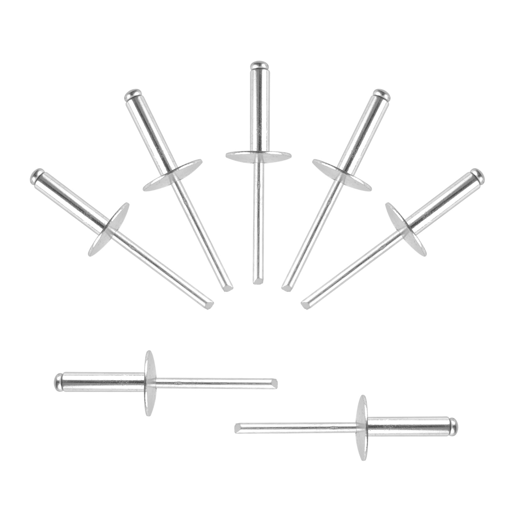 All Black Aluminum Rivets - 110pcs -17