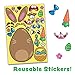 JOYIN 24 PCS Easter Stickers Mix and Match Make a Face Animal Stickers with Easter Egg Themed Pig, Bunny, Chicken, Cow, Sheep, Duck Party Favor Supplies, Art and Craft
