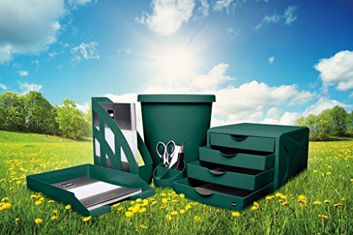 helit H2661052 - Stehsammler „the green bridge“, DIN A4-C4, aus Recycling-Kunststoff Blauer Engel zertifiziert, grün, 4 Stück