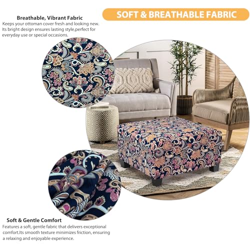 55% Off Ottoman Cover with Nonslip Elastic Bottom - Image 3