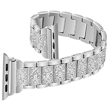 ステンレス鋼高級ダイヤモンドベゼルApple Watchベルト Apple Watch - アップルウォッチ 45mm41mm44mm40mm czダイヤ