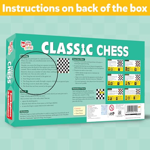 Image of Junior Chess Board Game Set (Pack of 6) | 11 inchx11 inch Foldable Game Board | Birthday Return Gifts for Kids Ages 8 9 10 11 12 | Strategy Game | Gift Set