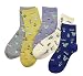 BLACOCO Cute Women's Plant Patterned Crew Sock Knit Cotton Casual Tube Socks (Lovely Cactus)