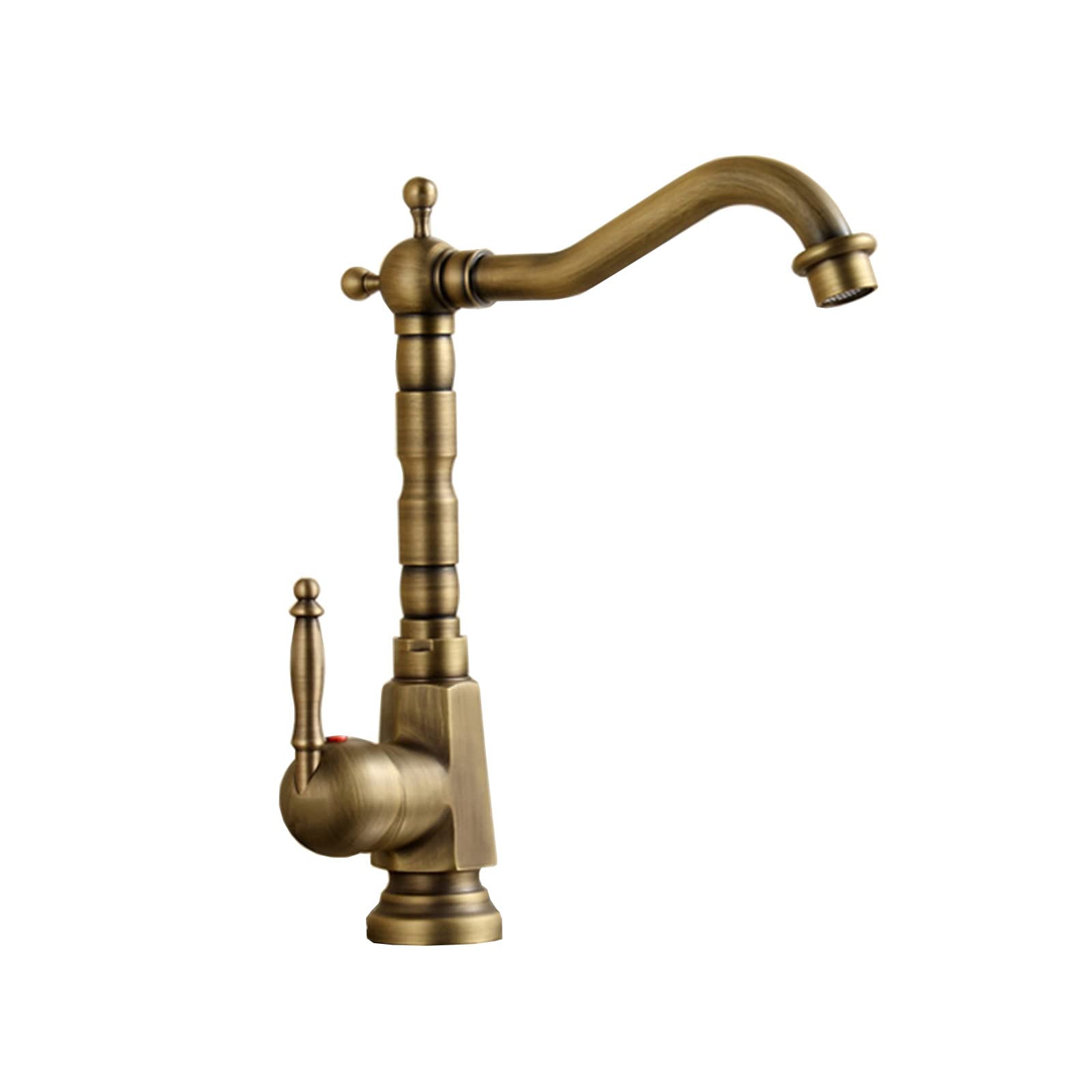 Robinet de cuisine vintage laiton mitigeur évier monotrou pivotant salle de bain