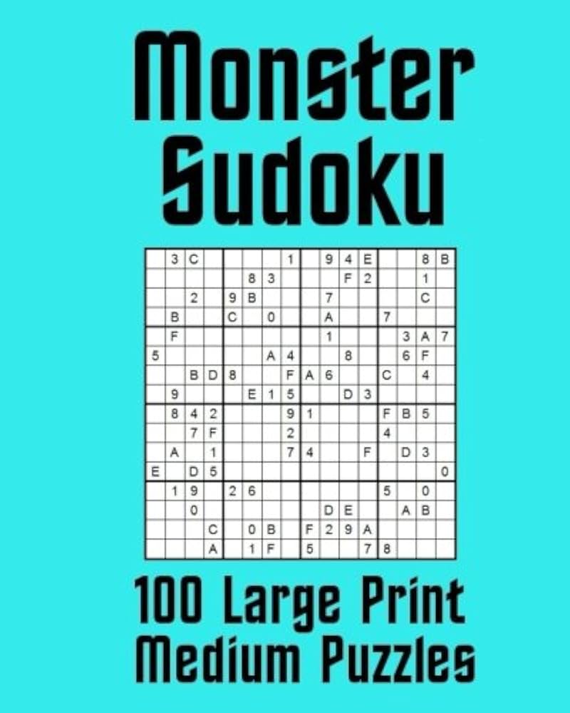 Monster Sudoku 100 Large Print Medium Puzzles: Hewson, Kit