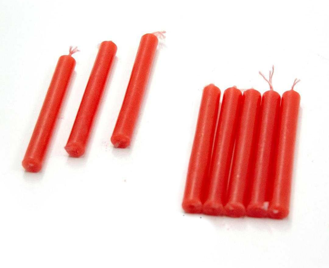 Pack of 20 Wicca Magic Ritual Small Mini Spell Chime Candles for Pagan and Witchcraft Altars (Red)