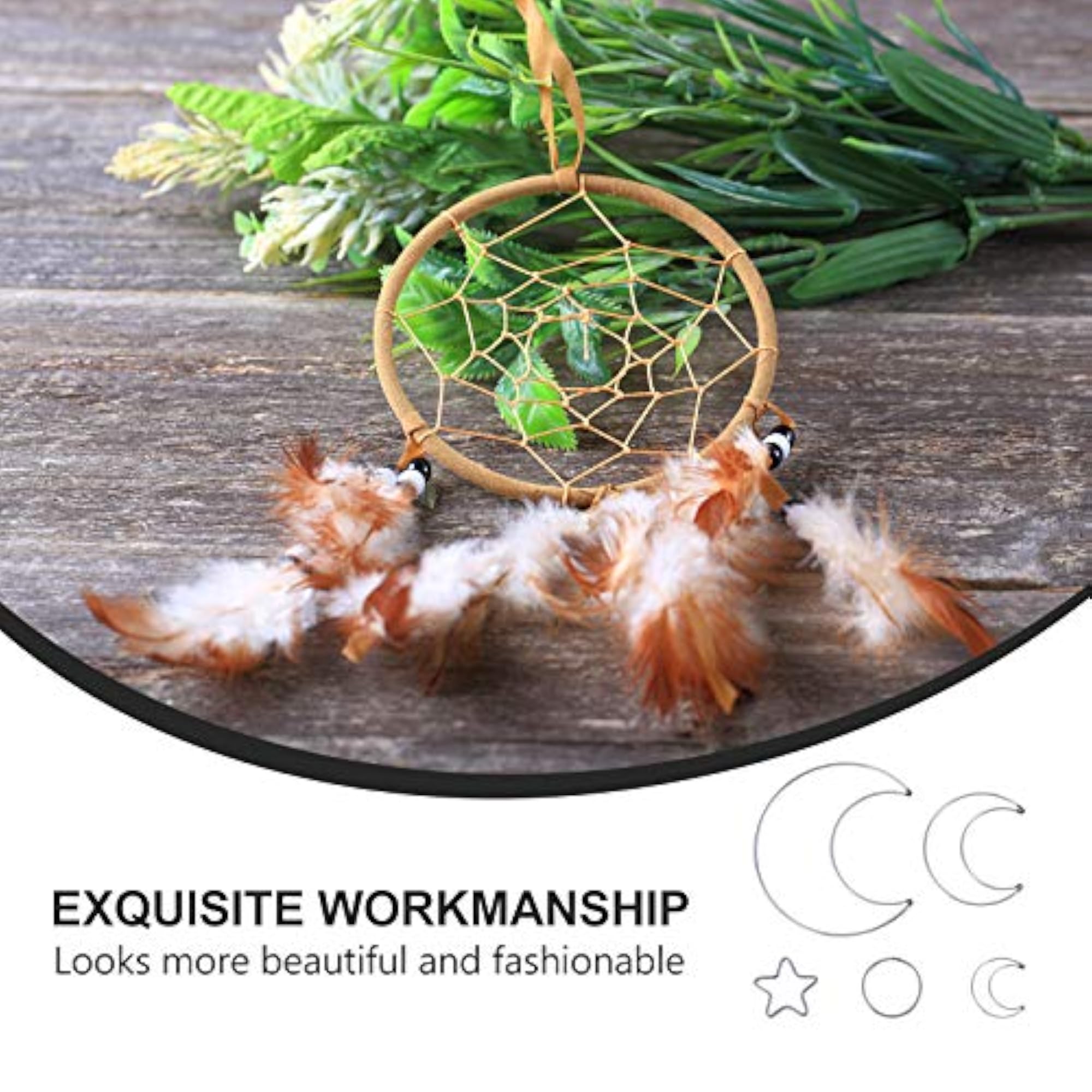 Moon Dream Catcher Rings for DIY Craft Decoration