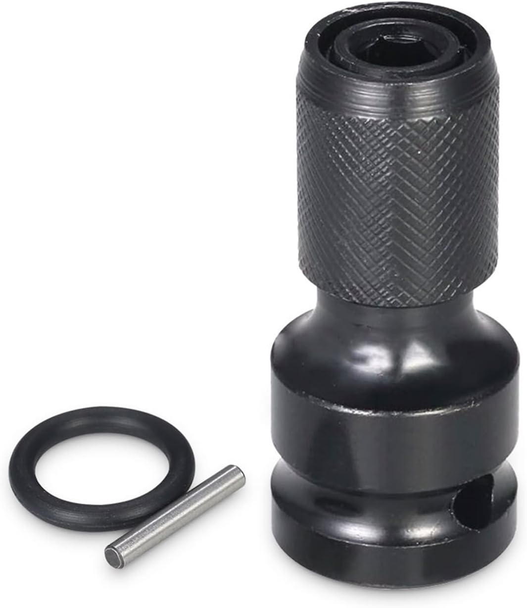 Hex Ratchet Socket Impact Wrench Socket 1/2 Inch Square to 1/4 Inch Adapter Spanner Drive Converter Quick Release Tool Socket Sockets(1 Pcs Upgraded Set)