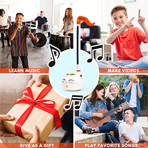 Image of Otamatone Classic Lucky Cat [Officially Licensed] Japanese Character Electronic Musical Instrument Portable Synthesizer from Japan Maywa Denki for Children Kids and Adults Gift