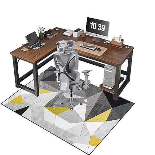 ZHXQ 70 x 100 CM Office Chair Mat for Hardwood Floors,Non-slip Desk Chair Mat Floor Carpet Protector Mat,Hard Floor Protector Mat for Office Chair for Wooden Floors,Computer Chair Rug for Home