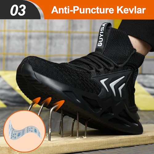 Image of Steel Toe Shoes for Men Work Safety Industrial Protective Men's Work Shoes for Construction Comfortable Lightweight Warehouse Factory
