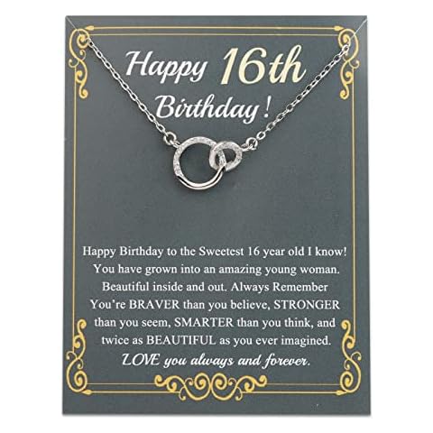 BNQL 16th Birthday Necklace Gifts for Girls 16 Year Old Birthday Gifts 16th Birthday Jewelry Sweet 16 Gifts for Daughter Niece Sister Friends (16th necklace) Cover
