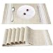 Produktbild Smeala Tischset, Rutschfest Abwaschbar Hitzebeständig Platsets, PVC Abgrifffeste Platzdeckchen, 6er Set Platzmatten für für Zuhause Restaurant Küche Speisetisch, 45 x 30cm (White Set of White)