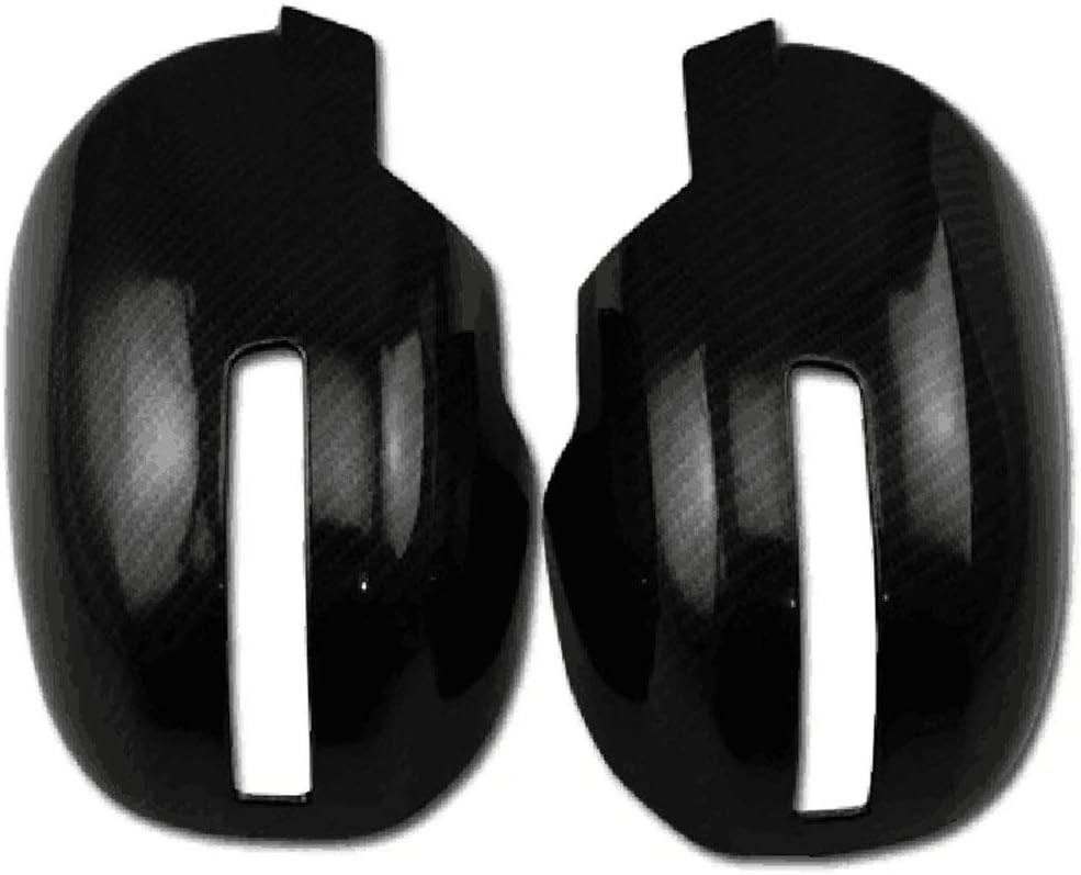 Carbon Fiber ABS Car Side Door Rearview Mirror Cover Trim Moldings, Fits for Mitsubishi, Outlander 2016-2019 Wing Mirror Cover Cap