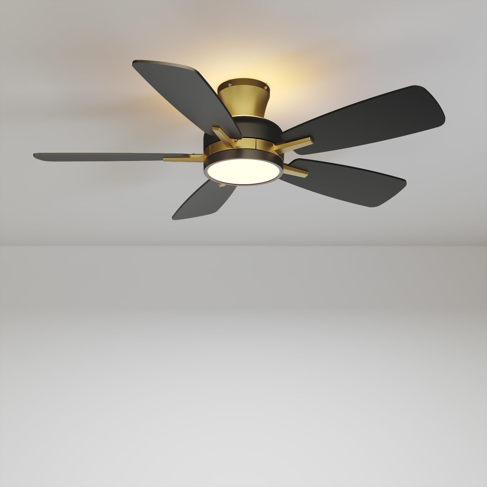 Photo 1 of ***MISSING PARTS***
TALOYA Ceiling Fans with Lights and Remote, 46 Inch Low Profile Ceiling Fan with Light, Flush Mount, Reversible, 3CCT, Dimmable Modern Ceiling Fan for Bedroom, Living Room, Outdoor Patio, Black Gold