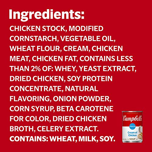 Campbell’s Condensed Unsalted Cream Of Chicken Soup, 10.5 Ounce Can (Case Of 12) #TOP5
