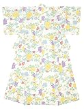 [SOUBIEN] ソウビエン 浴衣 単品 仕立て上がり 牡丹 百合 花 モダン 変わり織り 白地に黄色など フリーサイズ ykt0233
