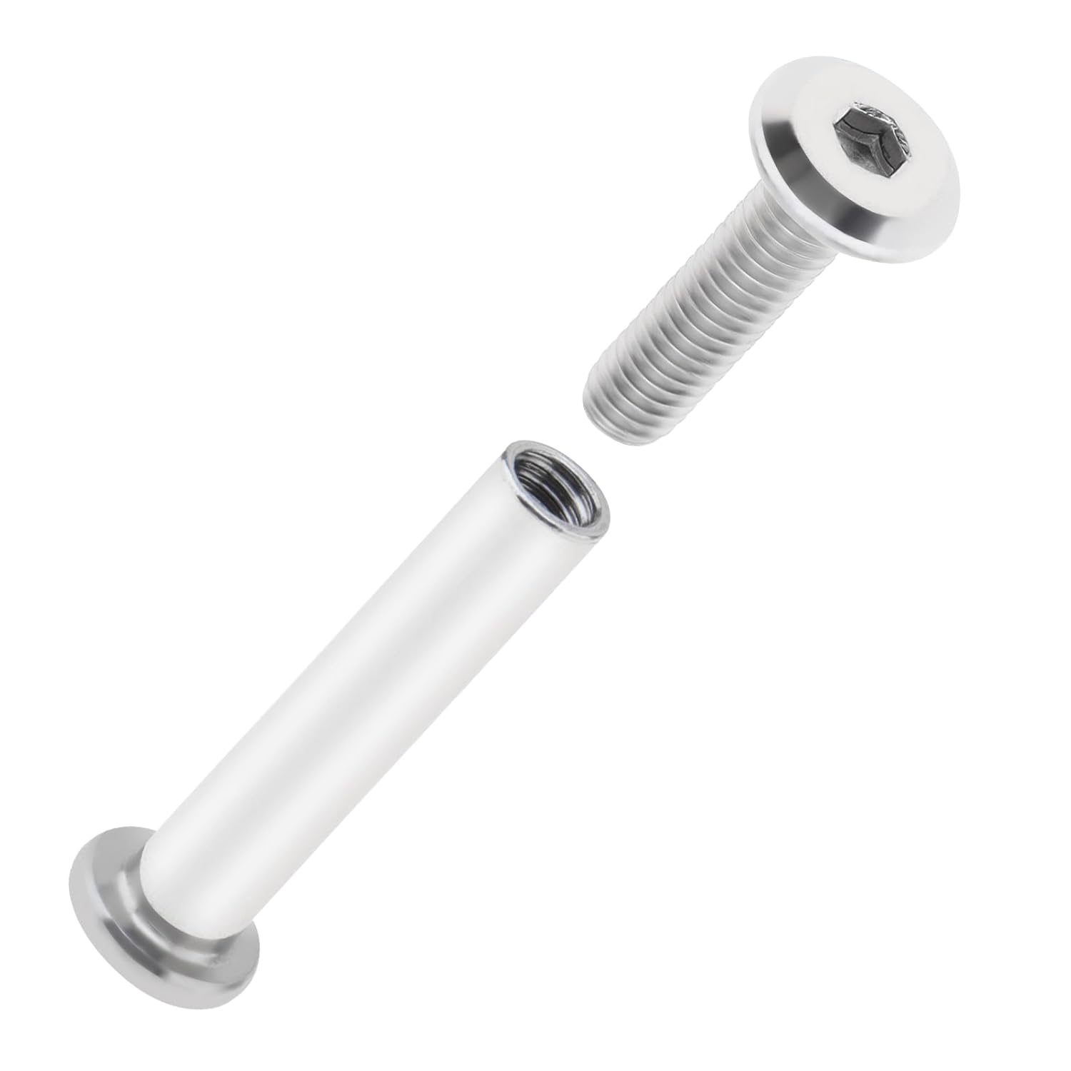 20 Pack M4 x 16mm Binding Screws, 304 Stainless Steel Bingding Post Screw Kits for DIY Leather Fastener, Photo Albums, Scrapbook, Belt Buckle Stainless Steel Binding Bolts with Hex Wrench