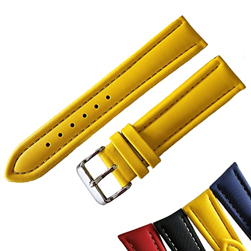 NATO® Sail Cloth Ballistic Nylon Diver Sport Watch band Smart Watch Replacement strap Water Resistant USA Stock 18mm 19mm 20mm 22mm (20mm, Yellow)
