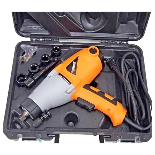 Hoteche P802010A 1/2" Dr. Electric Impact Wrench Sockets Variable Speed 1010W Carry Case