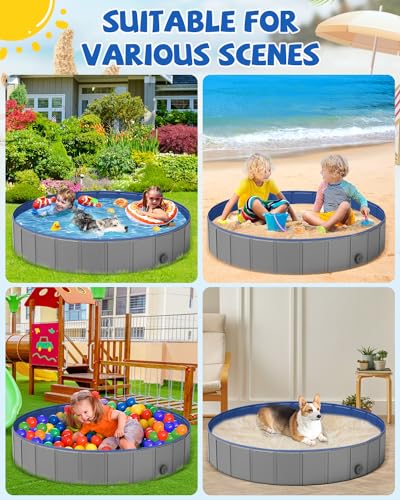 YSJILIDE Piscina portátil para cães PVC para animais de estimação piscina dobrável para cães, piscin