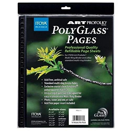 DariceItoya Polyglass Pages, Polypropylene glass, 8.5 x 11 Inches