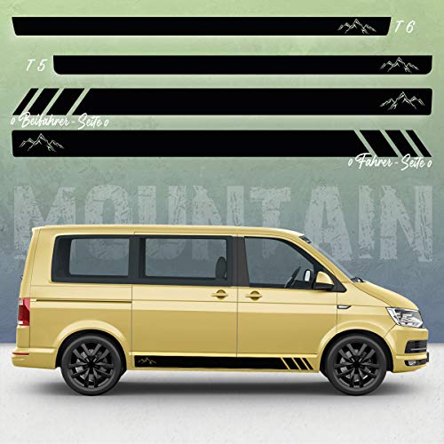 Bandes latérales adhésives VW T4 T5 T6 pour masquer les rayures de bas de caisse
