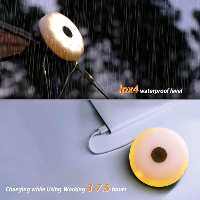 Camping Lights String, Outdoor String Light with 5 Lighting Modes, Quick 30s Recovery, Durable and Waterproof, USB Charging - Portable Camping Lights for Yard/Hiking (32.8ft)