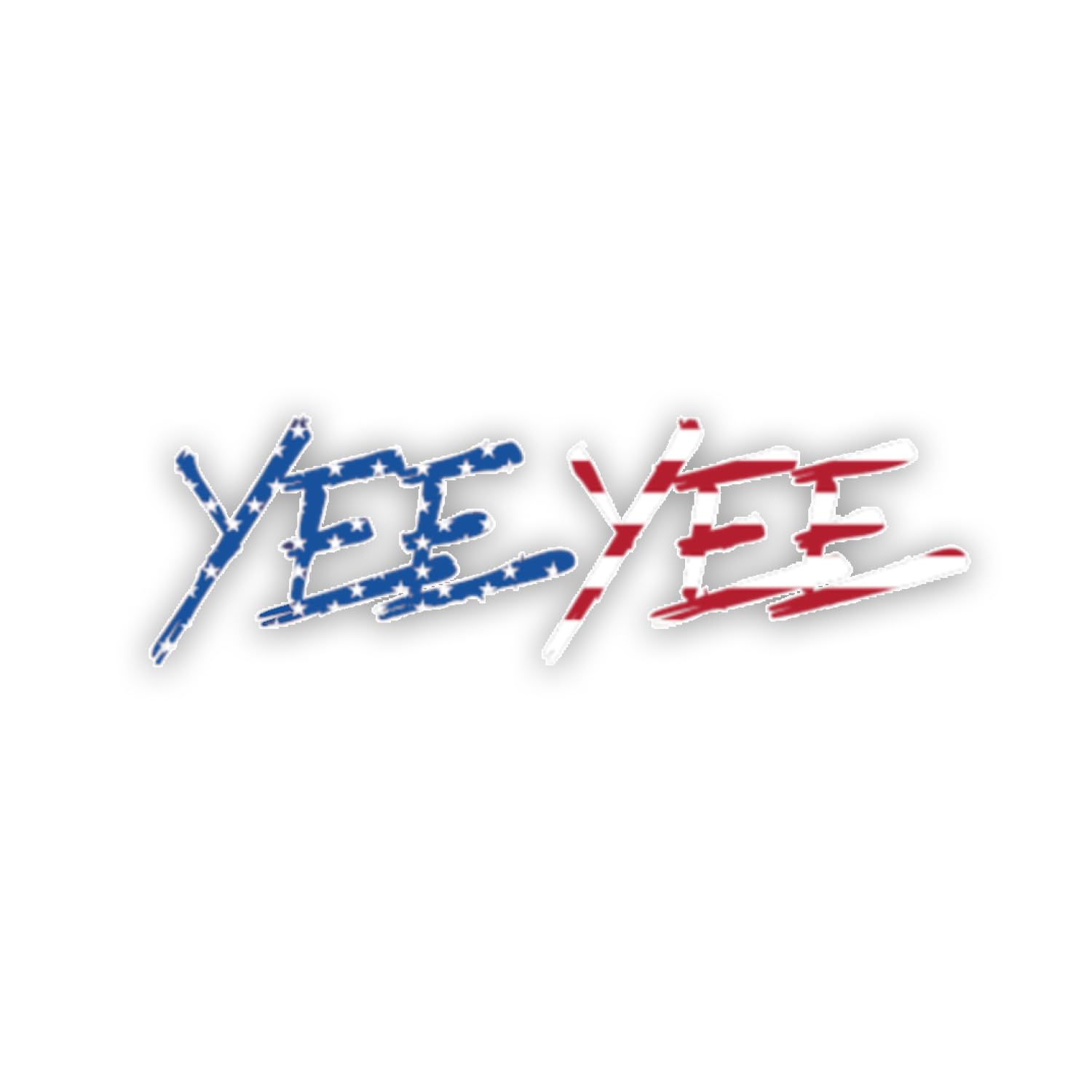 Yee Yee Merica Vinyl Decal – American Flag Yee Yee Vinyl Truck Stickers, Car Window Decals, Laptop Sticker, or Gear Sticker (8x2in)
