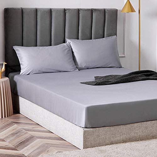 Feuille de lit doux bleu pour habiller vos lits de soie et sublimer vos nuits