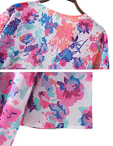 Image of Chunoy Women Short Sleeve Chiffon Kimono Beach Swimsuit Cover Up