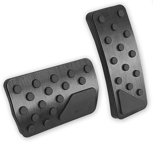 LEXLEY 2 almohadillas de aluminio antideslizantes para pedal de freno de gas, cubiertas de pedal de acelerador sin perforación para Dodge 2011-2026